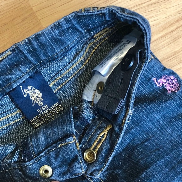 HP!✨EUC US Polo Baby Girl Jeans - Picture 3 of 4